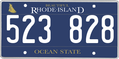 RI license plate 523828