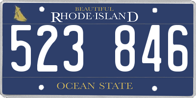 RI license plate 523846