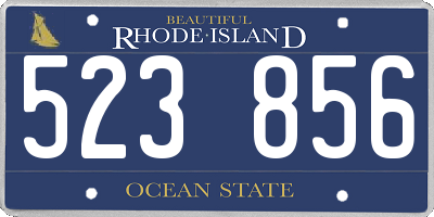 RI license plate 523856