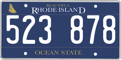 RI license plate 523878