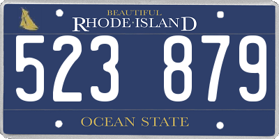 RI license plate 523879