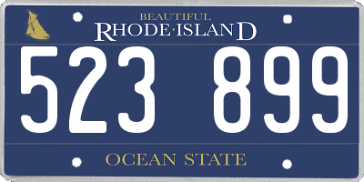 RI license plate 523899