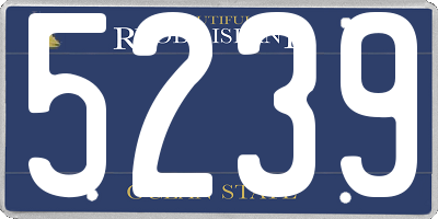 RI license plate 5239