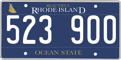 RI license plate 523900