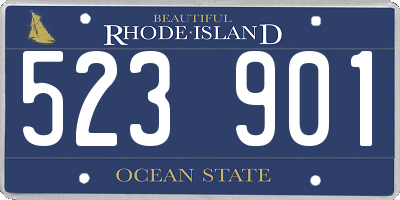 RI license plate 523901