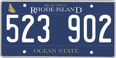 RI license plate 523902