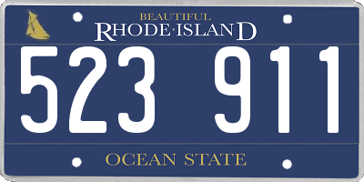RI license plate 523911