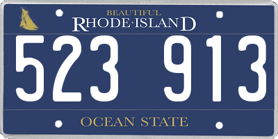 RI license plate 523913