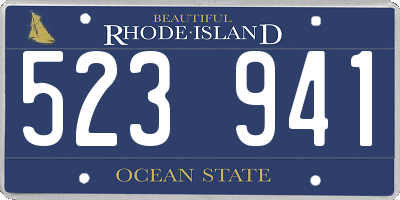 RI license plate 523941