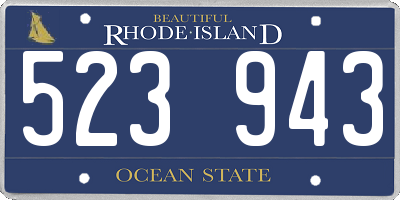 RI license plate 523943