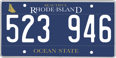 RI license plate 523946