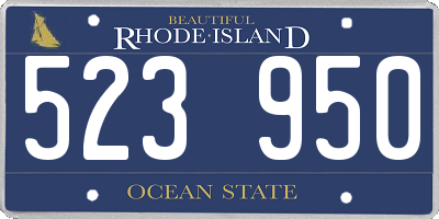 RI license plate 523950