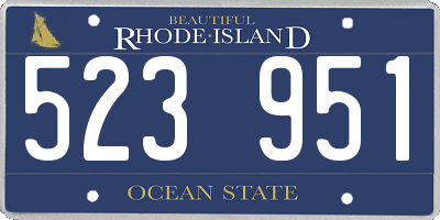 RI license plate 523951