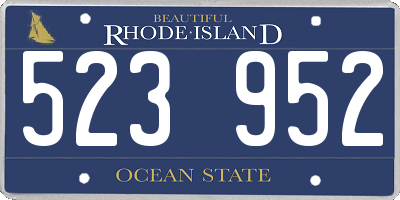 RI license plate 523952