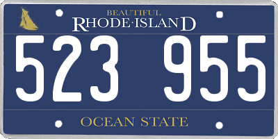 RI license plate 523955