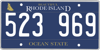 RI license plate 523969