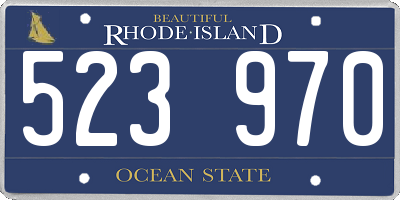 RI license plate 523970
