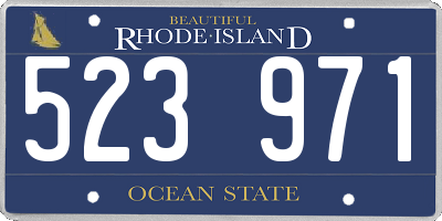 RI license plate 523971