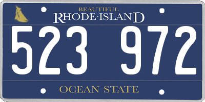 RI license plate 523972