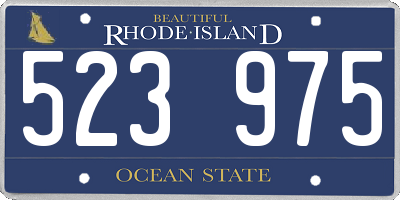 RI license plate 523975