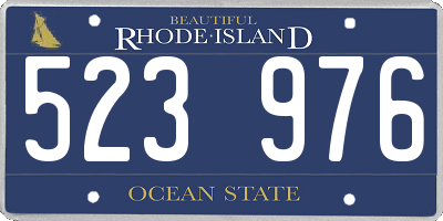 RI license plate 523976