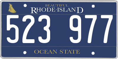 RI license plate 523977