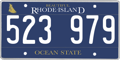 RI license plate 523979