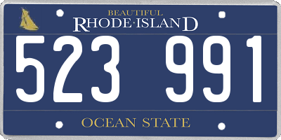 RI license plate 523991