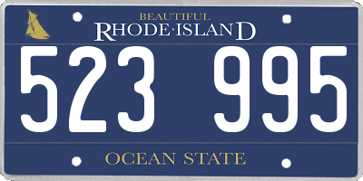 RI license plate 523995