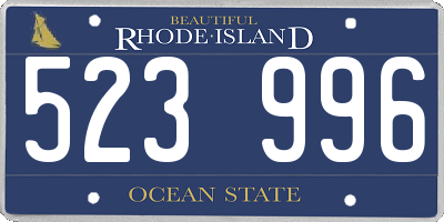 RI license plate 523996