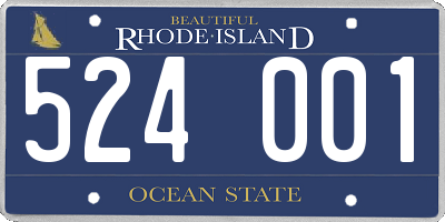 RI license plate 524001