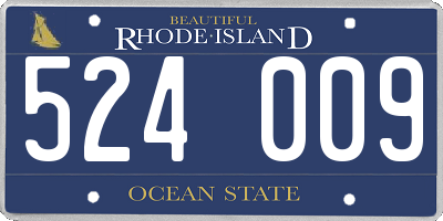RI license plate 524009
