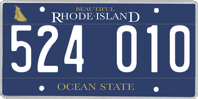 RI license plate 524010