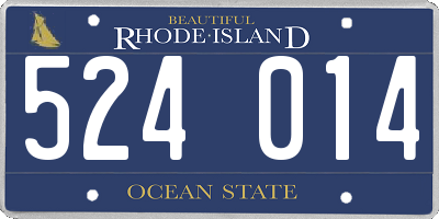 RI license plate 524014