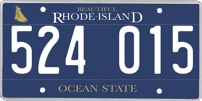 RI license plate 524015