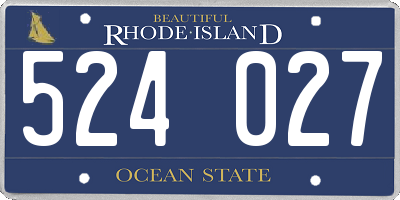 RI license plate 524027