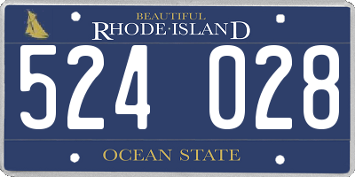 RI license plate 524028