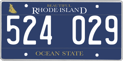 RI license plate 524029