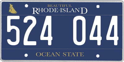 RI license plate 524044