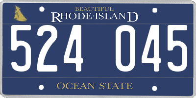 RI license plate 524045