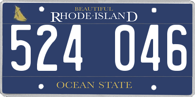 RI license plate 524046