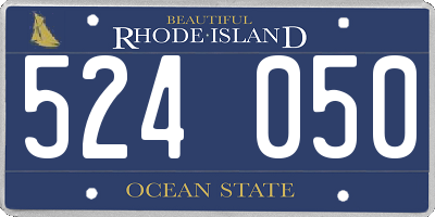 RI license plate 524050