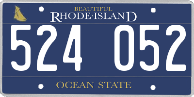 RI license plate 524052