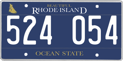 RI license plate 524054
