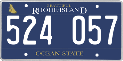 RI license plate 524057