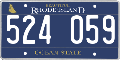 RI license plate 524059