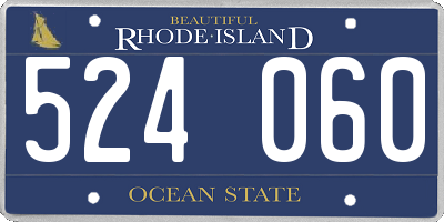 RI license plate 524060