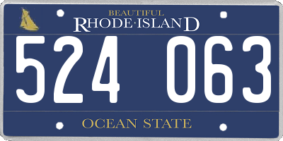RI license plate 524063