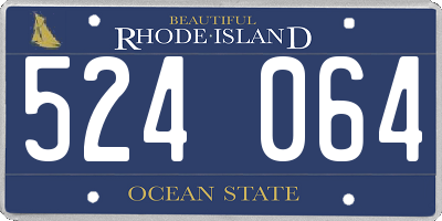 RI license plate 524064
