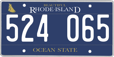 RI license plate 524065